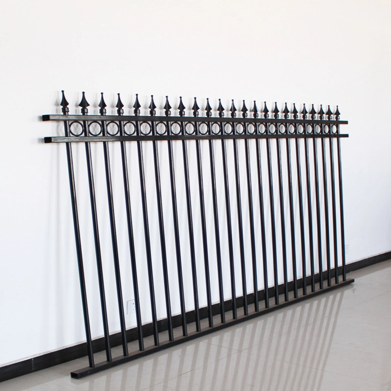 Wholesale Custom Powder Coated Anti Rust Welded Wrought Picket Boundary Corrugated Decorative Garrison/Security/Safety Fence for Metal/Carbon Steel/Iron