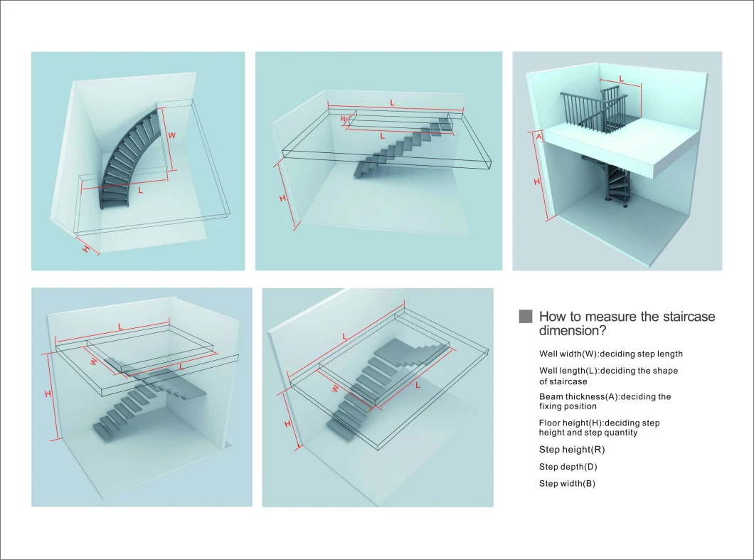 Prima Metal Staircase for House Interior Straight Stairs