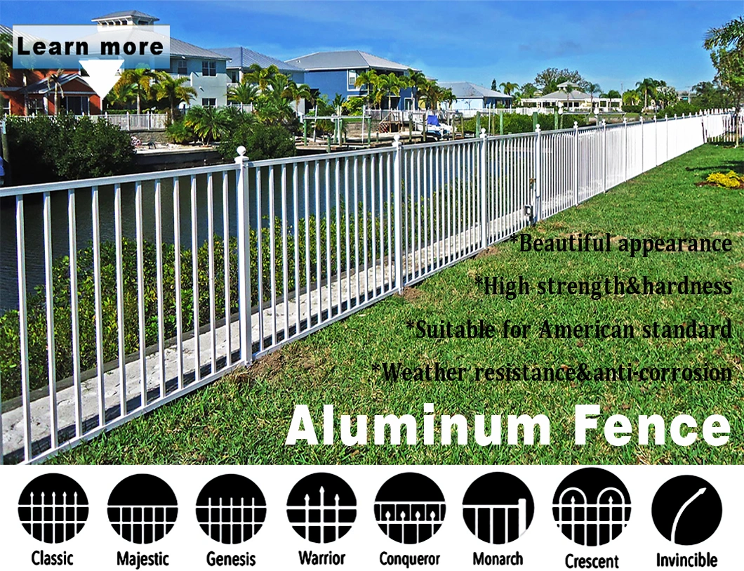 Factory Manufacture Aluminum Balustrade /Decorative Wrought Iron Balustrade Panels/ Glass Stairs Handrail Balustrade, Security Balustrade