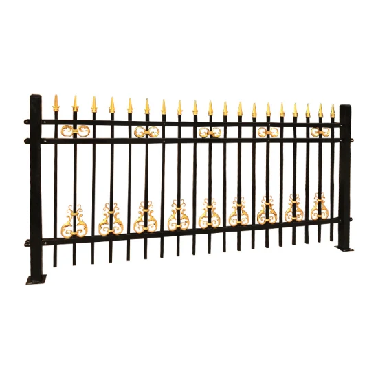 Design popolare, recinzione decorativa in ferro battuto, recinzione in acciaio, recinzione metallica