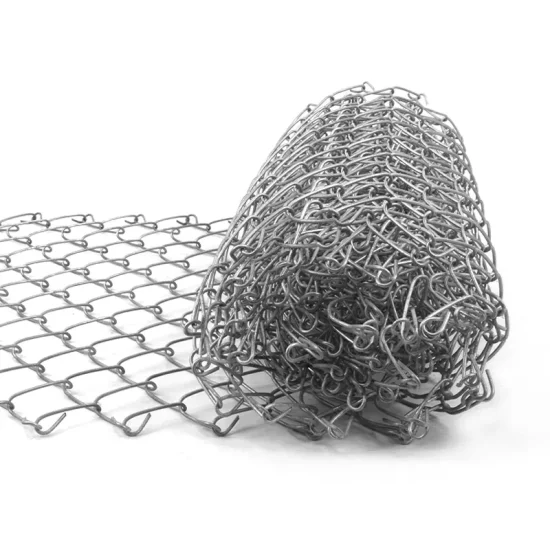 Recinzione a maglie di catena a forma di diamante in acciaio zincato rivestito in PVC